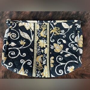 Vera Bradley Yellow Bird Floral Quilted Cosmetic Bag